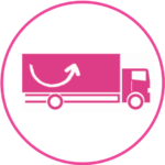 Large vehicle courier delivery