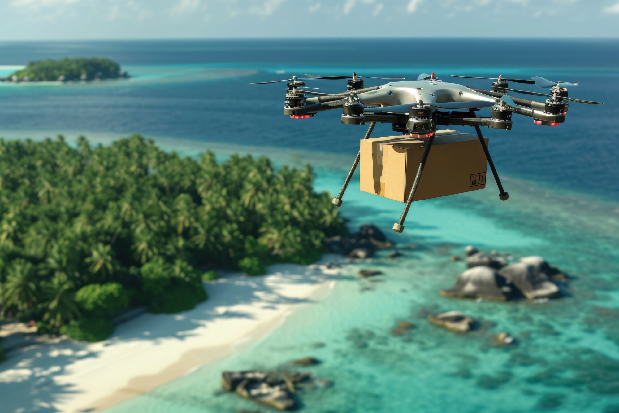 delivery-robot-futuristic-environment_23-2151189293 drone courier